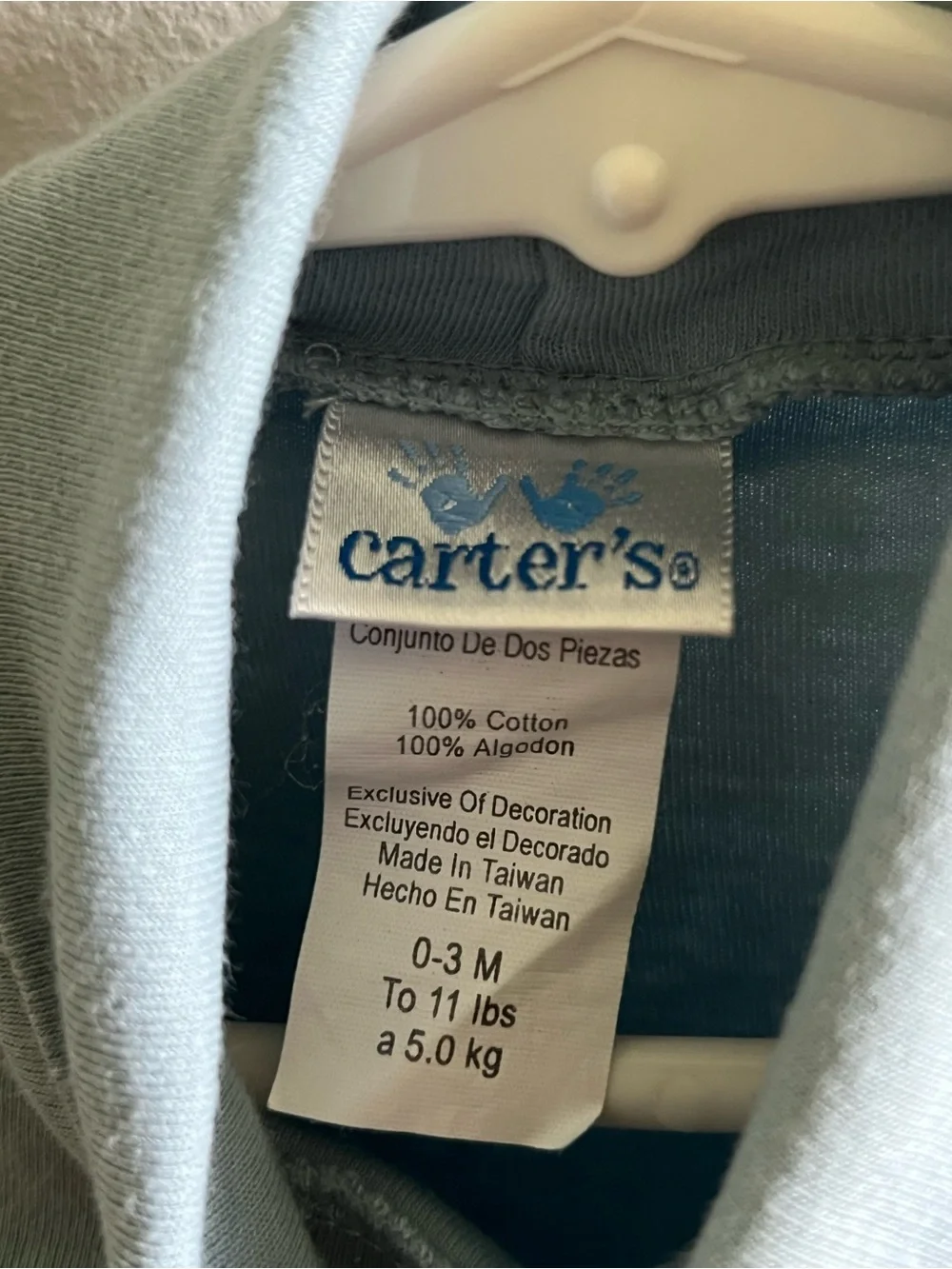 Carter’s baby Light Blue Mock Neck Long Sleeve Top